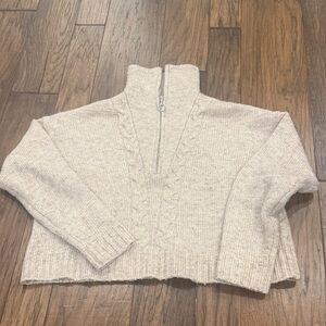 Bershka Cream Cowl Neck Sweater